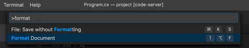 フォーマッターの起動の様子